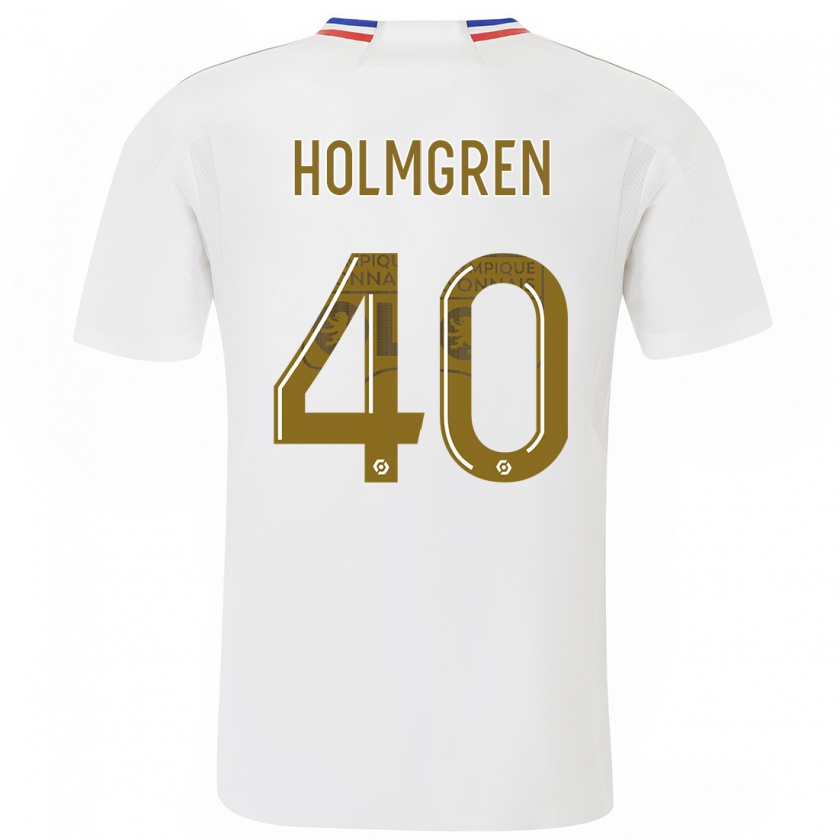 Kandiny Niño Camiseta Emma Holmgren #40 Blanco 1ª Equipación 2023/24 La Camisa Chile