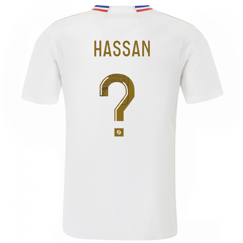 Kandiny Niño Camiseta Ali Hassan #0 Blanco 1ª Equipación 2023/24 La Camisa Chile
