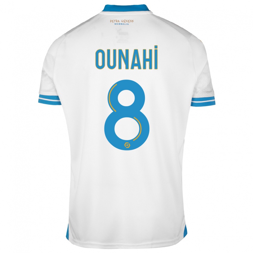 Kandiny Niño Camiseta Azzedine Ounahi #8 Blanco 1ª Equipación 2023/24 La Camisa Chile