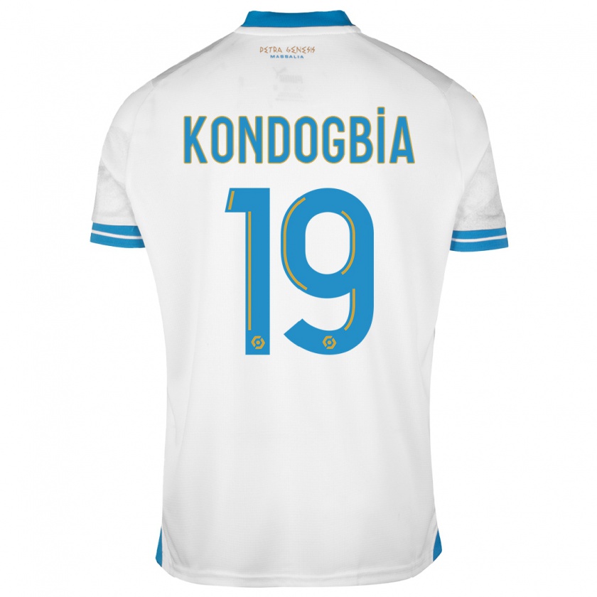 Kandiny Niño Camiseta Geoffrey Kondogbia #19 Blanco 1ª Equipación 2023/24 La Camisa Chile