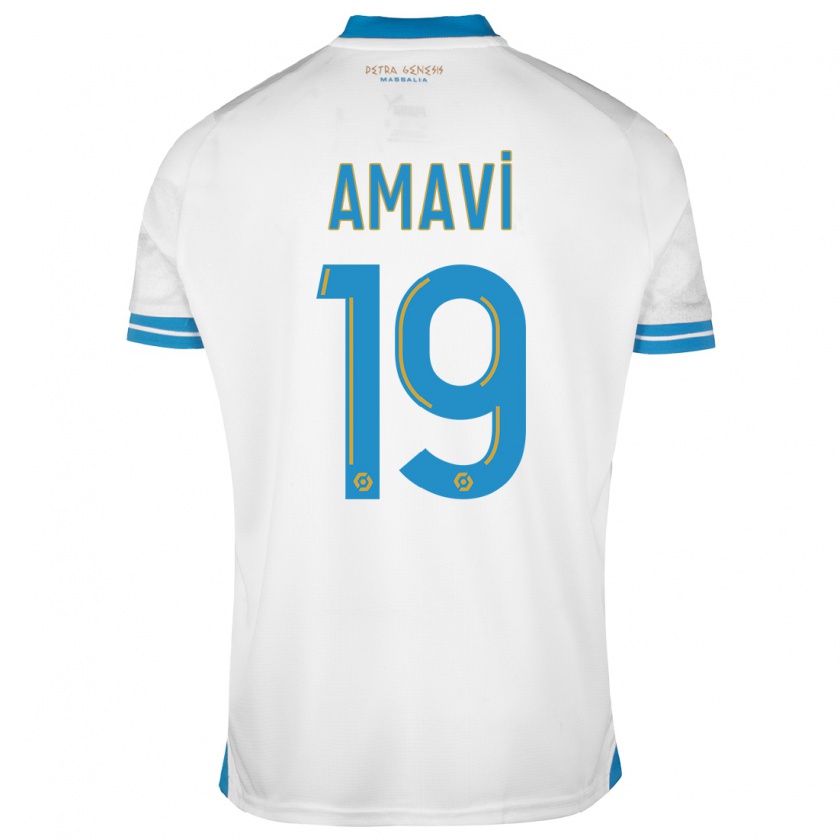 Kandiny Niño Camiseta Jordan Amavi #19 Blanco 1ª Equipación 2023/24 La Camisa Chile