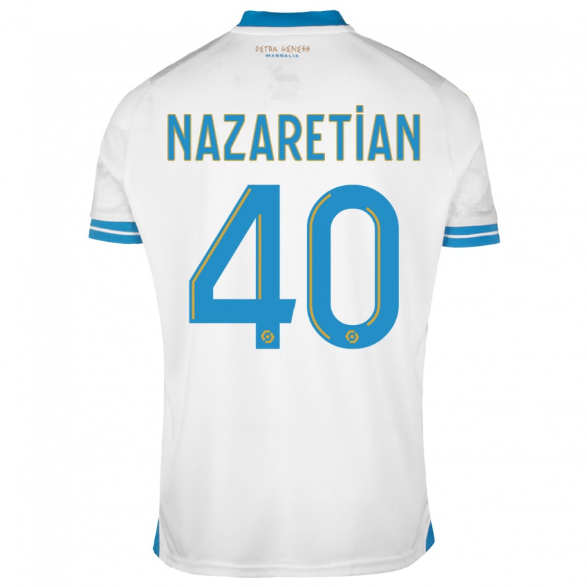 Kandiny Niño Camiseta Manuel Nazaretian #40 Blanco 1ª Equipación 2023/24 La Camisa Chile