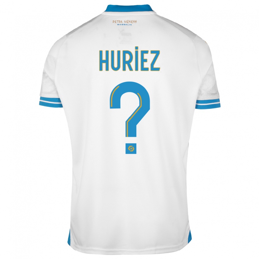 Kandiny Niño Camiseta Evan Huriez #0 Blanco 1ª Equipación 2023/24 La Camisa Chile