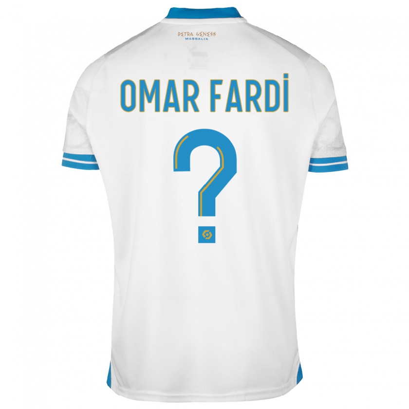 Kandiny Niño Camiseta El Omar Fardi #0 Blanco 1ª Equipación 2023/24 La Camisa Chile