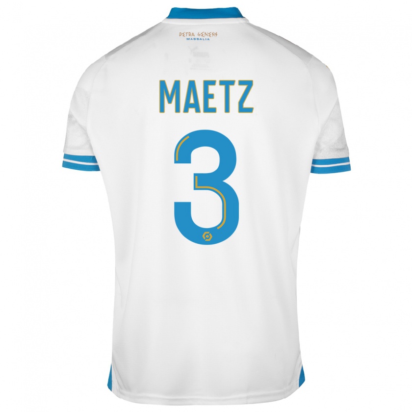 Kandiny Niño Camiseta Agathe Maetz #3 Blanco 1ª Equipación 2023/24 La Camisa Chile