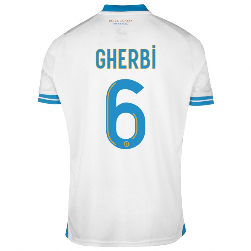 Kandiny Niño Camiseta Candice Gherbi #6 Blanco 1ª Equipación 2023/24 La Camisa Chile