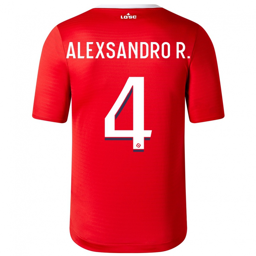 Kandiny Niño Camiseta Alexsandro #4 Rojo 1ª Equipación 2023/24 La Camisa Chile