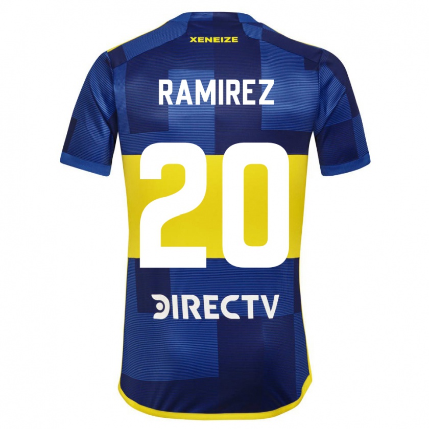 Kandiny Niño Camiseta Juan Ramírez #20 Azul Oscuro Amarillo 1ª Equipación 2023/24 La Camisa Chile