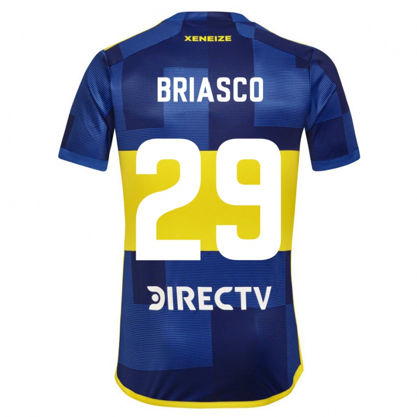 Kandiny Niño Camiseta Norberto Briasco #29 Azul Oscuro Amarillo 1ª Equipación 2023/24 La Camisa Chile