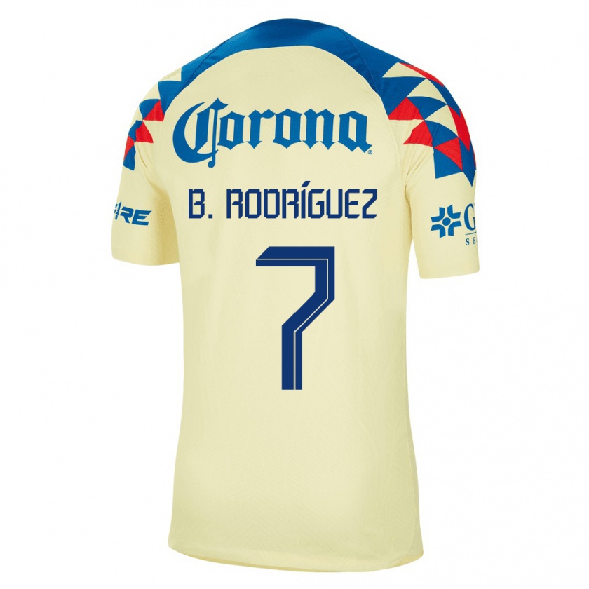 Kandiny Niño Camiseta Brian Rodríguez #7 Amarillo 1ª Equipación 2023/24 La Camisa Chile