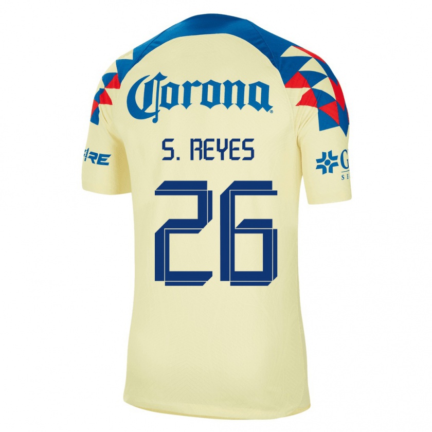 Kandiny Niño Camiseta Salvador Reyes #26 Amarillo 1ª Equipación 2023/24 La Camisa Chile