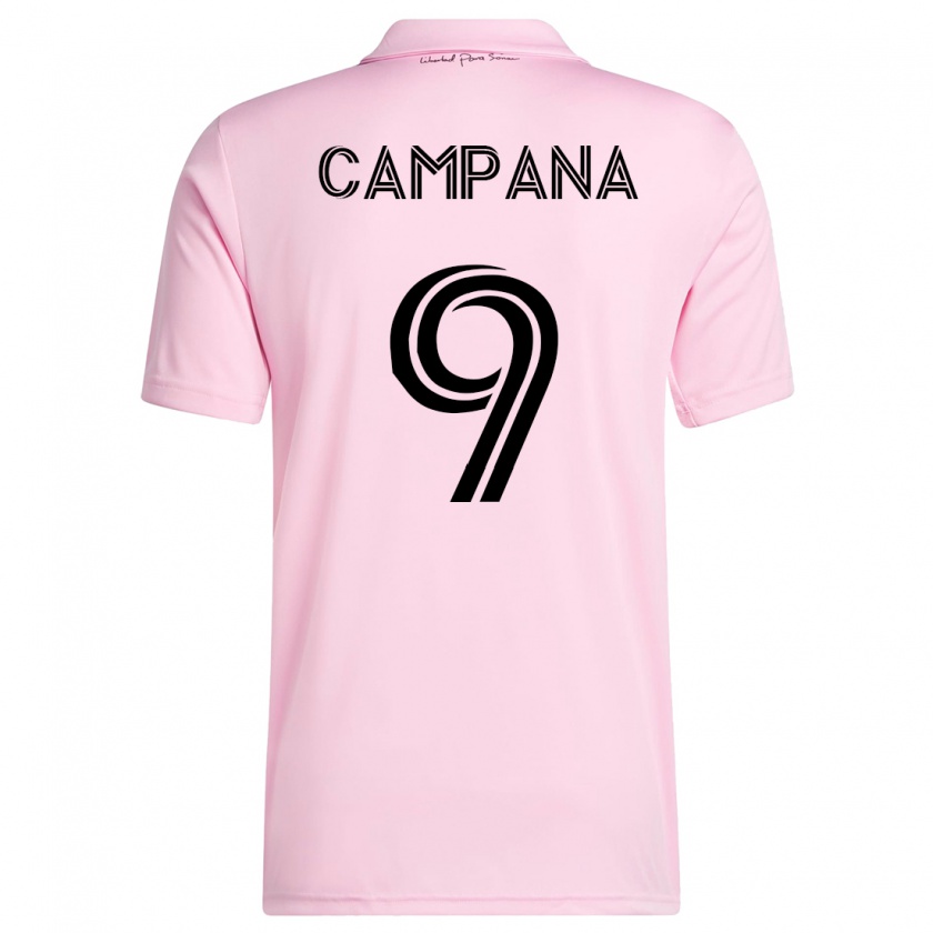 Kandiny Niño Camiseta Leonardo Campana #9 Rosa 1ª Equipación 2023/24 La Camisa Chile