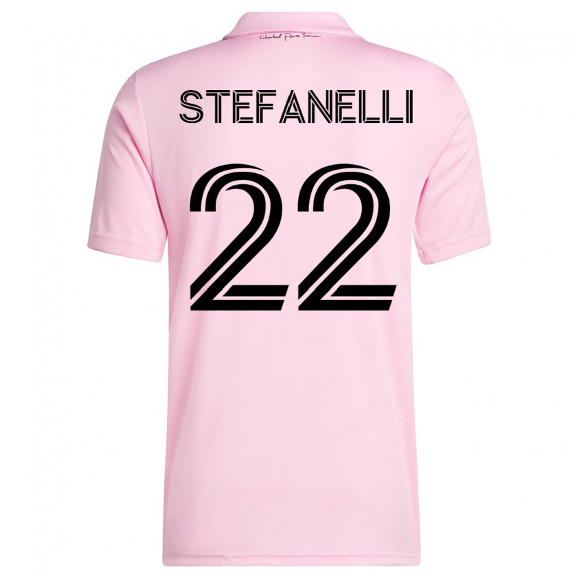 Kandiny Niño Camiseta Nicolás Stefanelli #22 Rosa 1ª Equipación 2023/24 La Camisa Chile
