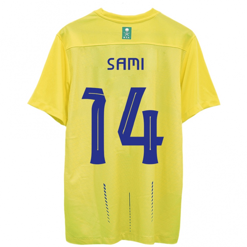 Kandiny Niño Camiseta Sami Al-Najei #14 Amarillo 1ª Equipación 2023/24 La Camisa Chile