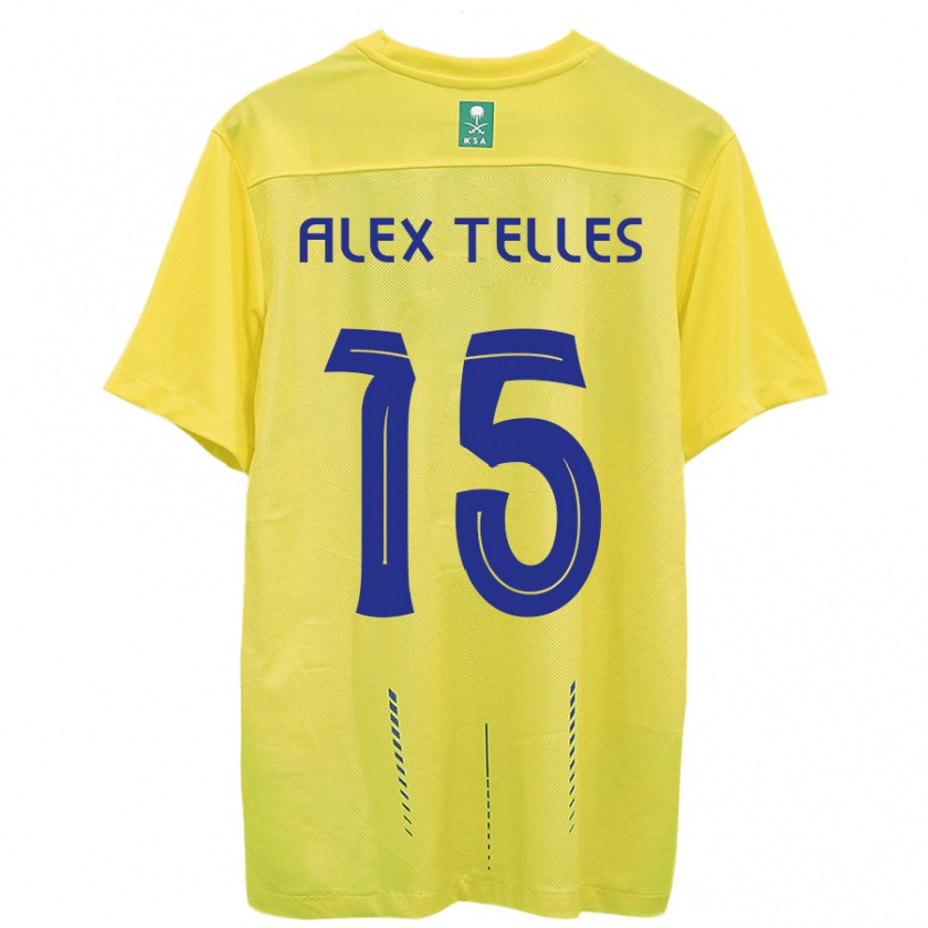 Kandiny Niño Camiseta Alex Telles #15 Amarillo 1ª Equipación 2023/24 La Camisa Chile