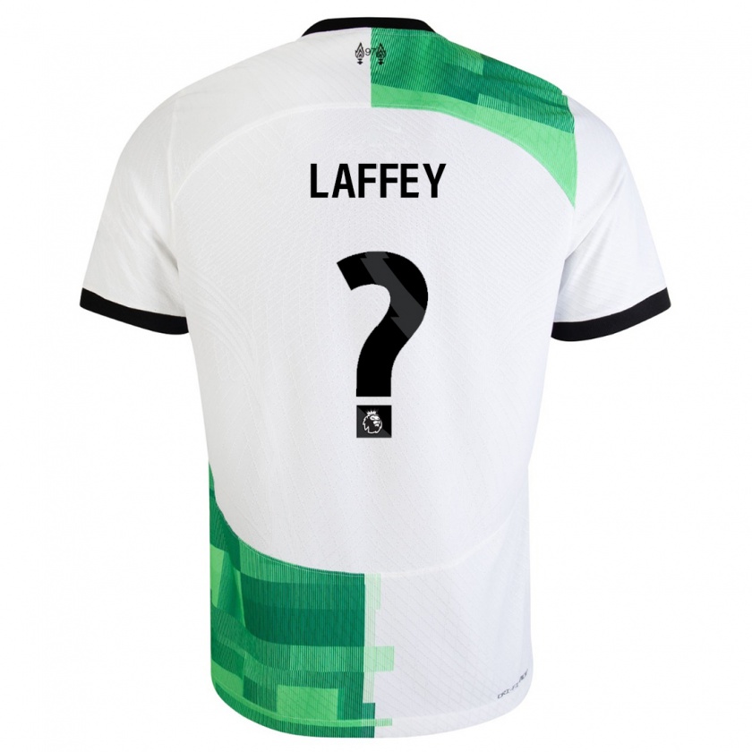 Kandiny Niño Camiseta Michael Laffey #0 Blanco Verde 2ª Equipación 2023/24 La Camisa Chile
