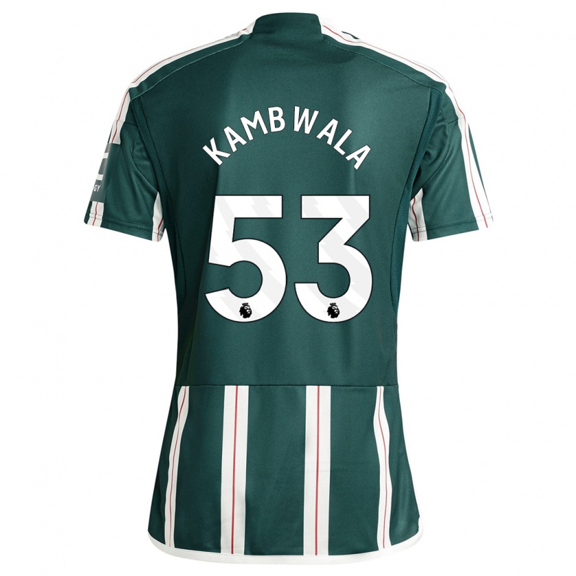 Kandiny Niño Camiseta Willy Kambwala #53 Verde Oscuro 2ª Equipación 2023/24 La Camisa Chile