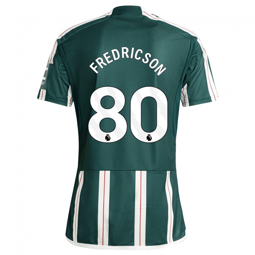 Kandiny Niño Camiseta Tyler Fredricson #80 Verde Oscuro 2ª Equipación 2023/24 La Camisa Chile