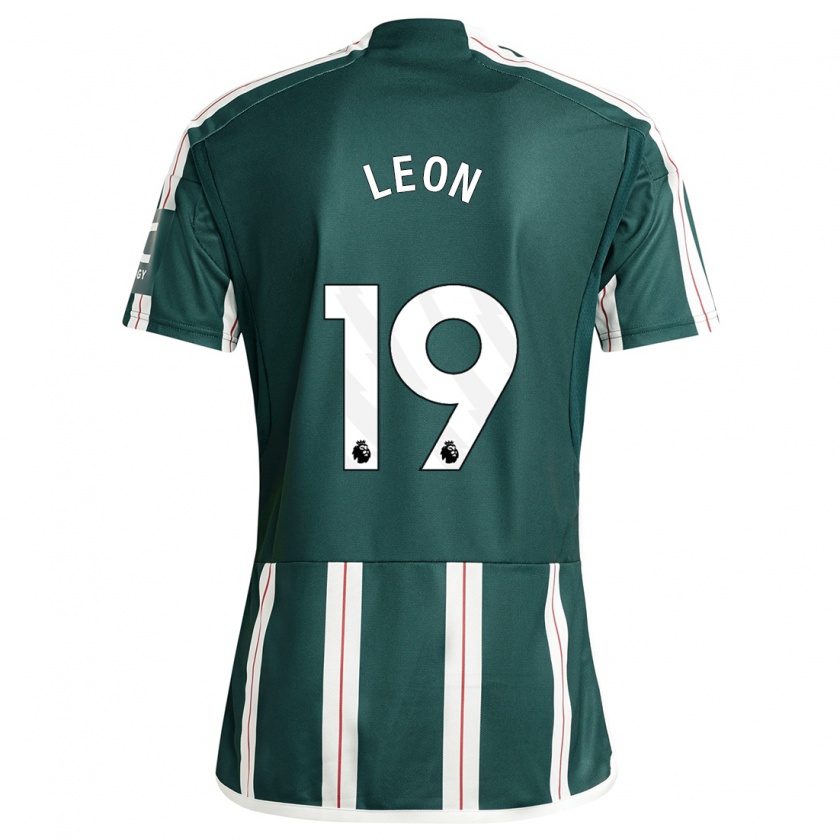 Kandiny Niño Camiseta Adriana Leon #19 Verde Oscuro 2ª Equipación 2023/24 La Camisa Chile