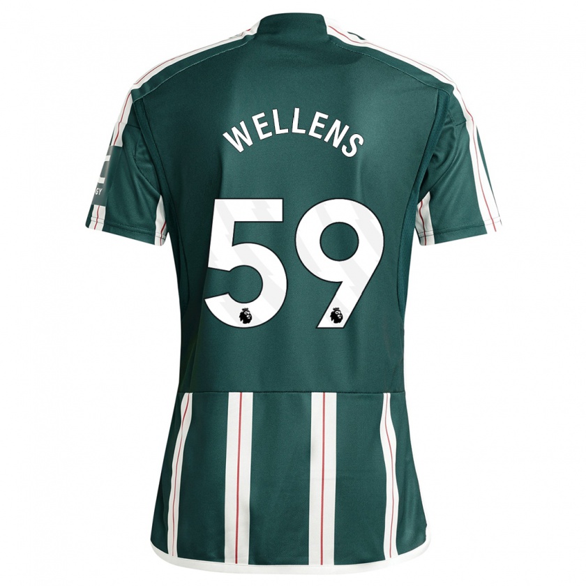 Kandiny Niño Camiseta Charlie Wellens #59 Verde Oscuro 2ª Equipación 2023/24 La Camisa Chile