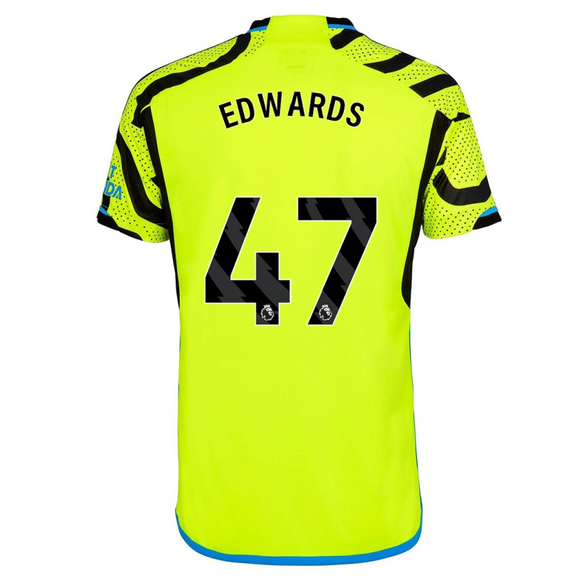 Kandiny Niño Camiseta Khayon Edwards #47 Amarillo 2ª Equipación 2023/24 La Camisa Chile