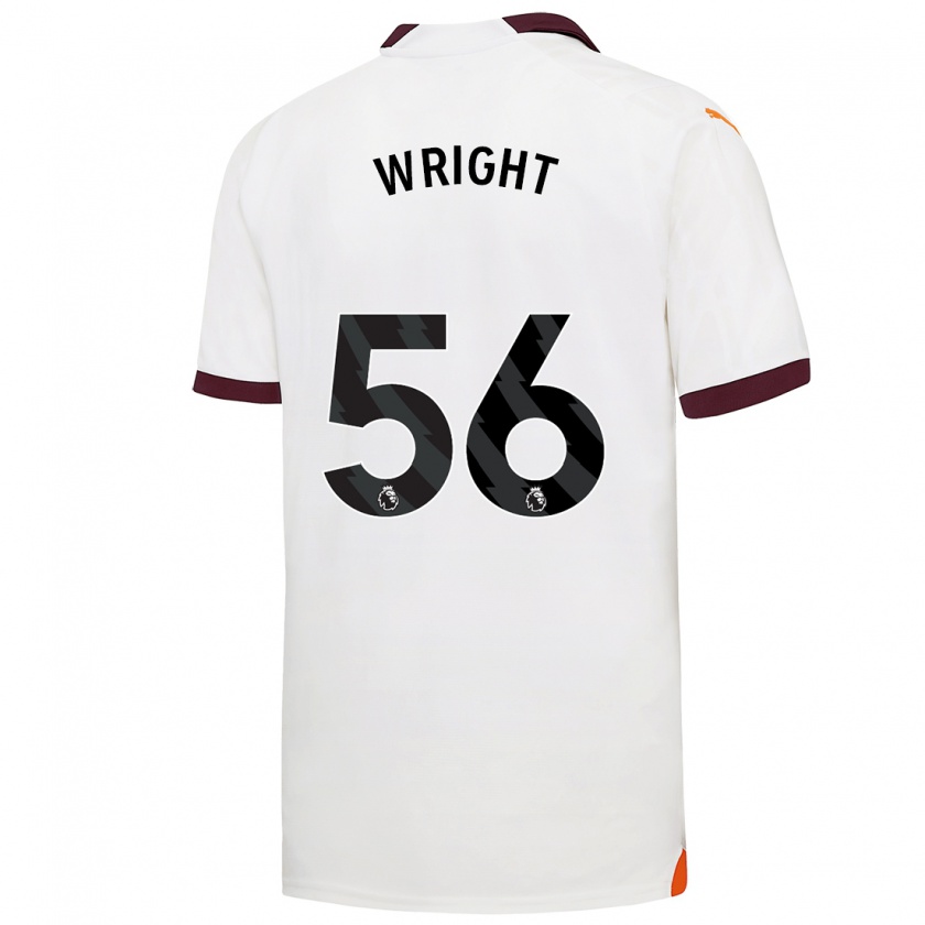 Kandiny Niño Camiseta Jacob Wright #56 Blanco 2ª Equipación 2023/24 La Camisa Chile