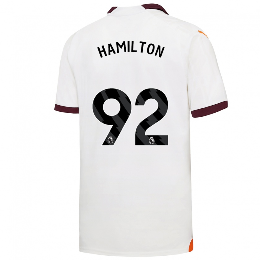 Kandiny Niño Camiseta Micah Hamilton #92 Blanco 2ª Equipación 2023/24 La Camisa Chile