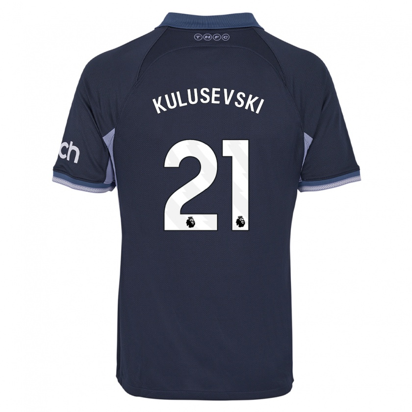 Kandiny Niño Camiseta Dejan Kulusevski #21 Azul Oscuro 2ª Equipación 2023/24 La Camisa Chile