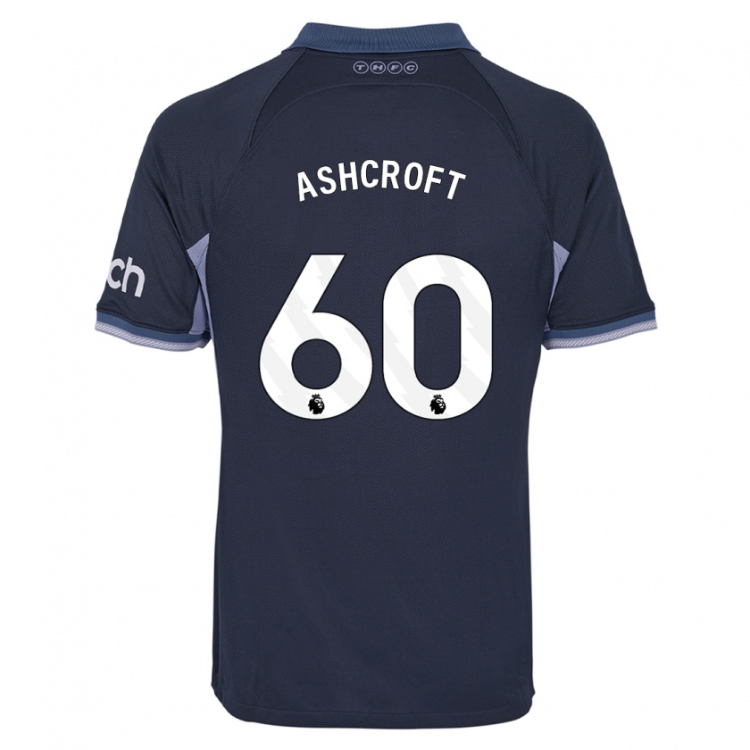 Kandiny Niño Camiseta Tyrell Ashcroft #60 Azul Oscuro 2ª Equipación 2023/24 La Camisa Chile