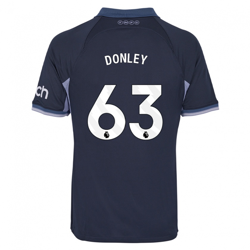 Kandiny Niño Camiseta Jamie Donley #63 Azul Oscuro 2ª Equipación 2023/24 La Camisa Chile