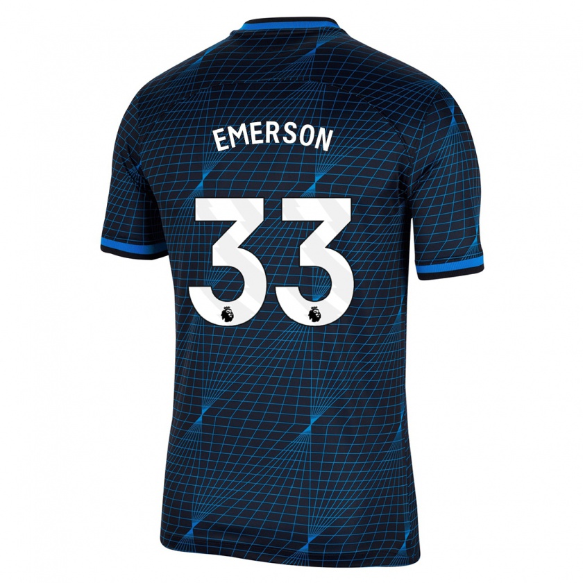 Kandiny Niño Camiseta Emerson #33 Azul Oscuro 2ª Equipación 2023/24 La Camisa Chile