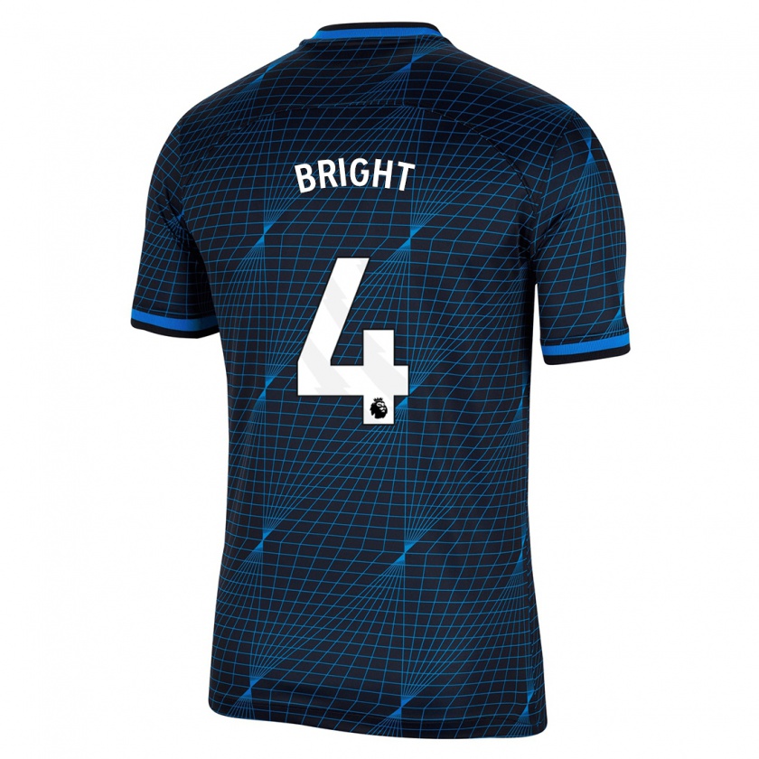 Kandiny Niño Camiseta Millie Bright #4 Azul Oscuro 2ª Equipación 2023/24 La Camisa Chile