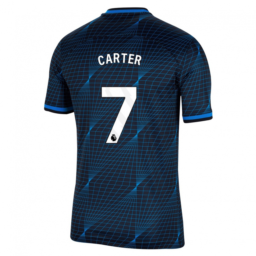 Kandiny Niño Camiseta Jessica Carter #7 Azul Oscuro 2ª Equipación 2023/24 La Camisa Chile