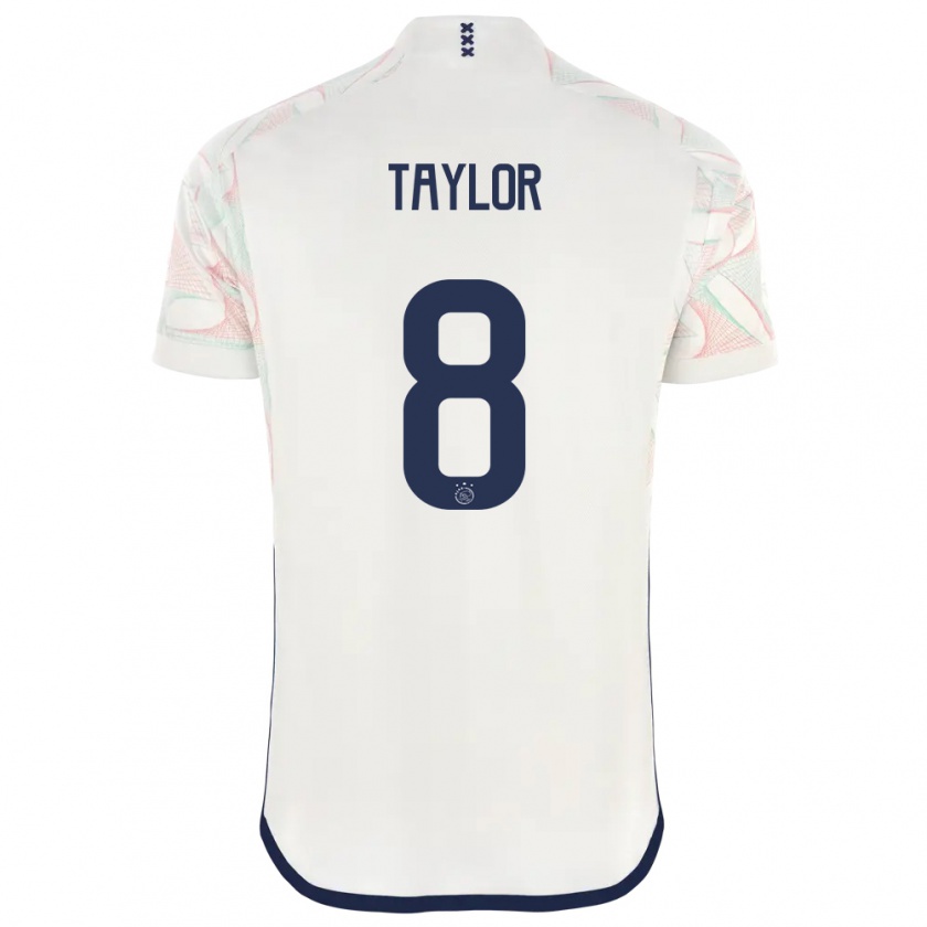 Kandiny Niño Camiseta Kenneth Taylor #8 Blanco 2ª Equipación 2023/24 La Camisa Chile