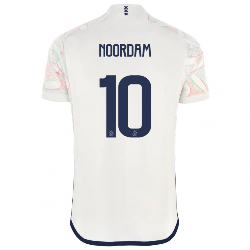 Kandiny Niño Camiseta Nadine Noordam #10 Blanco 2ª Equipación 2023/24 La Camisa Chile