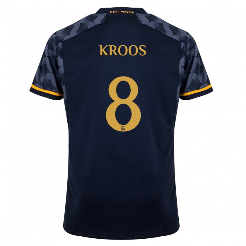 Kandiny Niño Camiseta Toni Kroos #8 Azul Oscuro 2ª Equipación 2023/24 La Camisa Chile