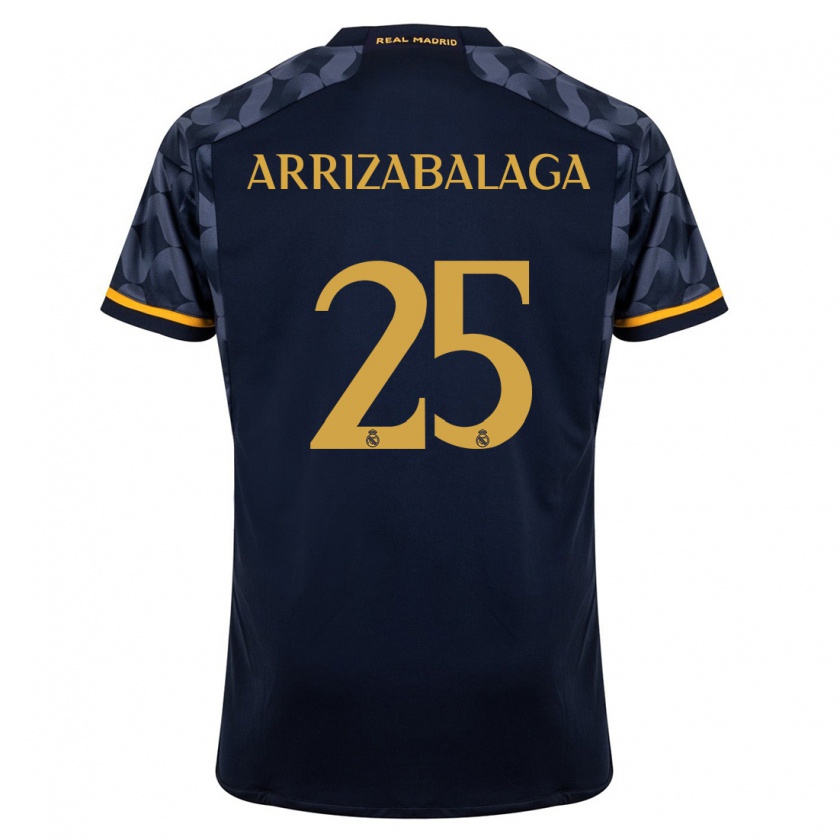 Kandiny Niño Camiseta Kepa Arrizabalaga #25 Azul Oscuro 2ª Equipación 2023/24 La Camisa Chile