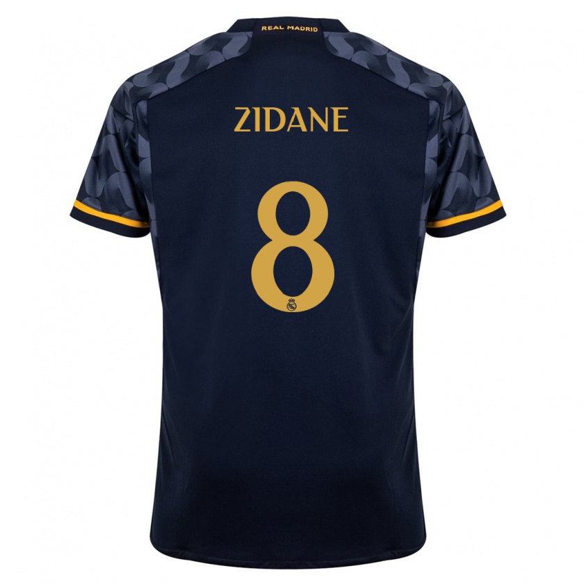 Kandiny Niño Camiseta Théo Zidane #8 Azul Oscuro 2ª Equipación 2023/24 La Camisa Chile