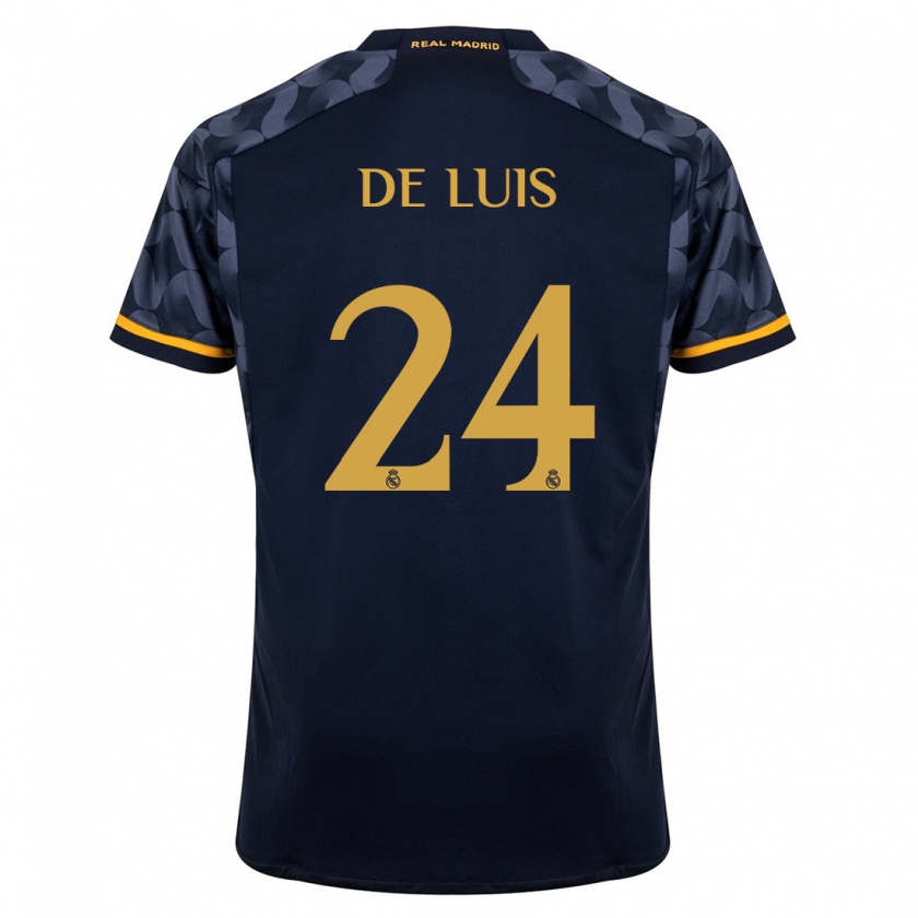 Kandiny Niño Camiseta Mario De Luis #24 Azul Oscuro 2ª Equipación 2023/24 La Camisa Chile