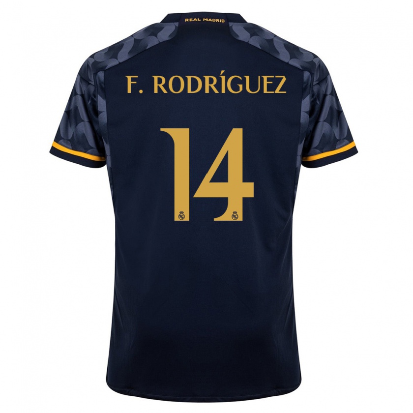 Kandiny Niño Camiseta Fer Rodríguez #14 Azul Oscuro 2ª Equipación 2023/24 La Camisa Chile