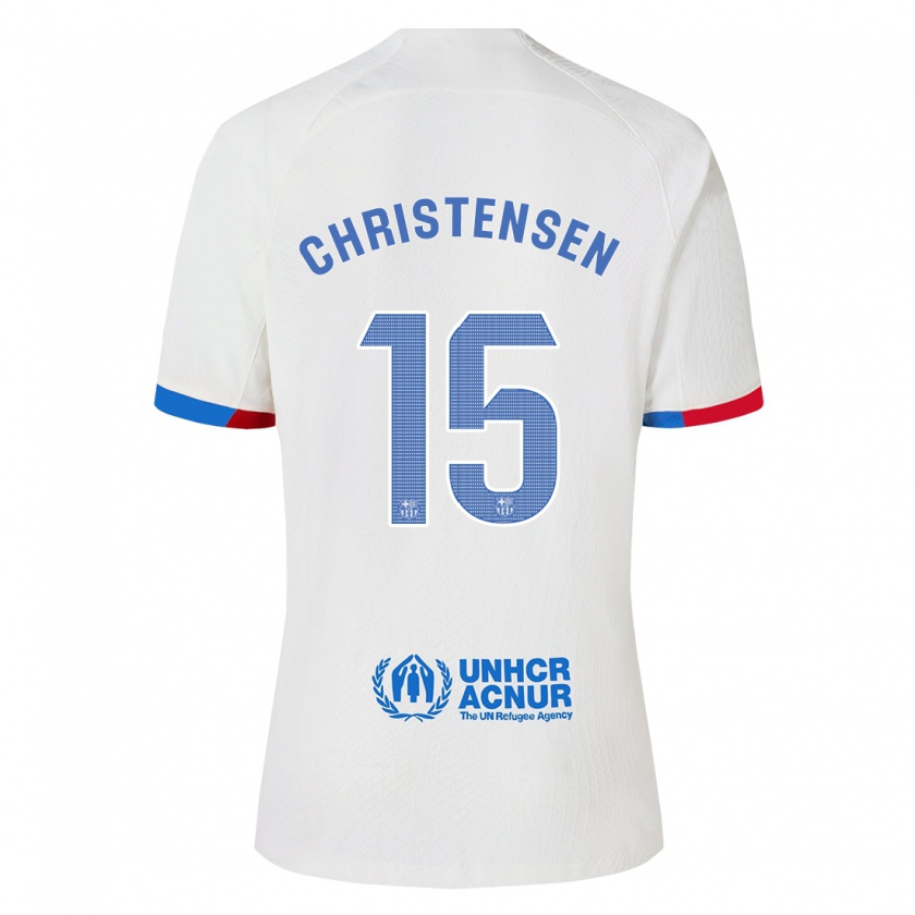 Kandiny Niño Camiseta Andreas Christensen #15 Blanco 2ª Equipación 2023/24 La Camisa Chile