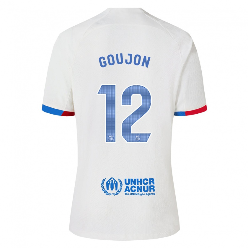Kandiny Niño Camiseta Iker Goujón #12 Blanco 2ª Equipación 2023/24 La Camisa Chile