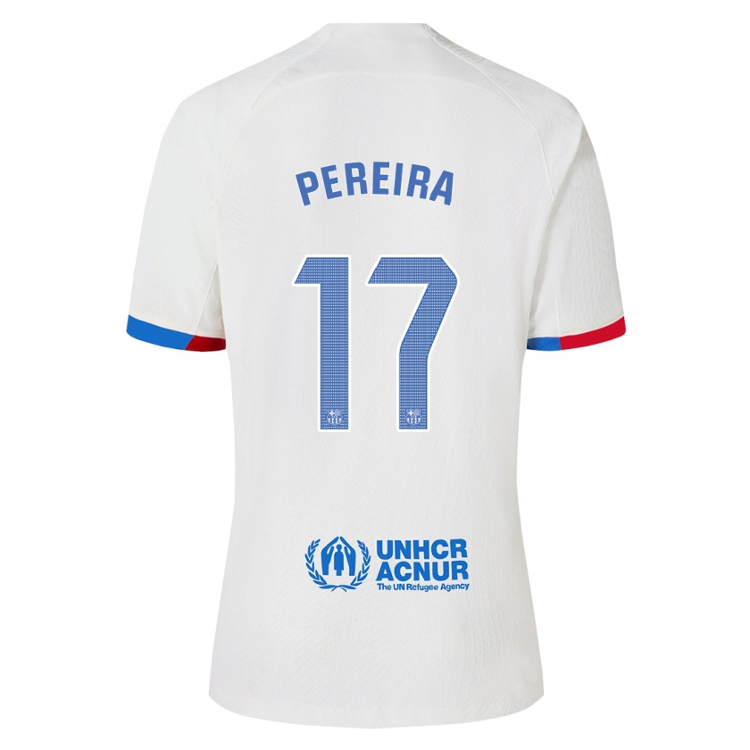 Kandiny Niño Camiseta Andrea Pereira #17 Blanco 2ª Equipación 2023/24 La Camisa Chile
