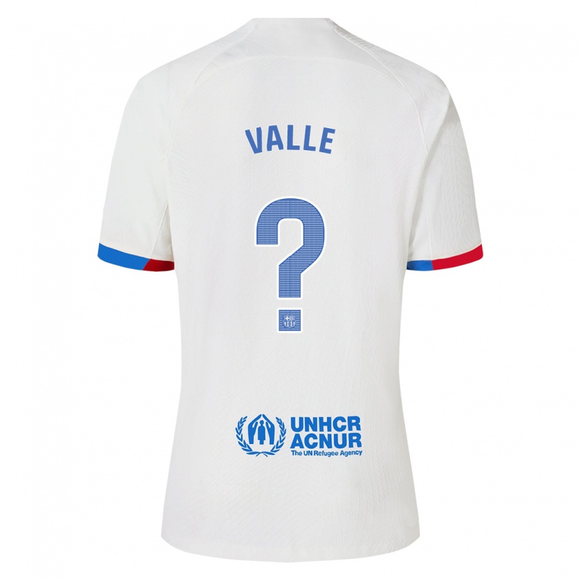 Kandiny Niño Camiseta Alex Valle #0 Blanco 2ª Equipación 2023/24 La Camisa Chile