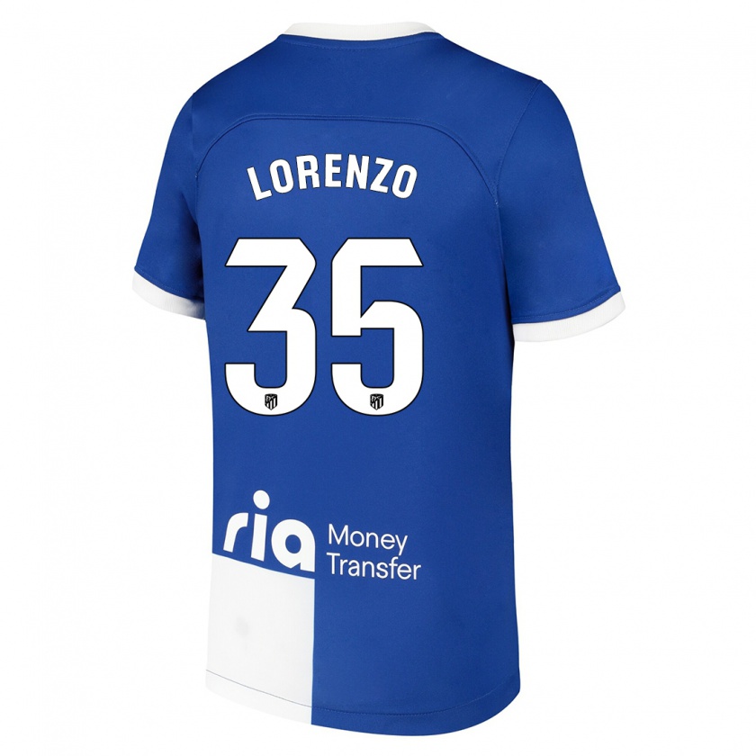 Kandiny Niño Camiseta Diego Lorenzo #35 Azul Blanco 2ª Equipación 2023/24 La Camisa Chile
