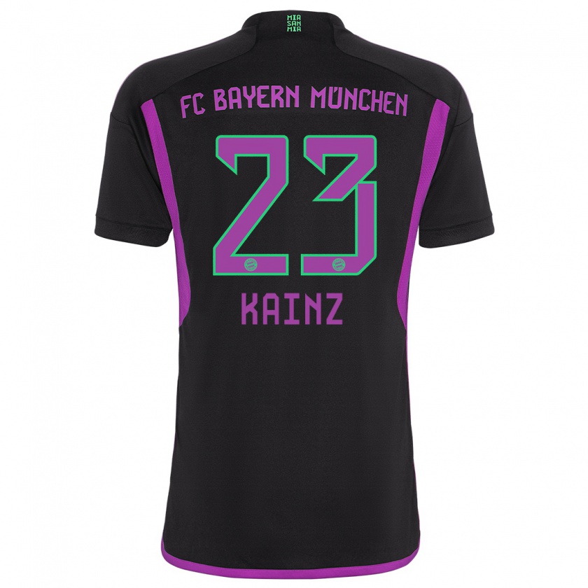 Kandiny Niño Camiseta Manuel Kainz #23 Negro 2ª Equipación 2023/24 La Camisa Chile