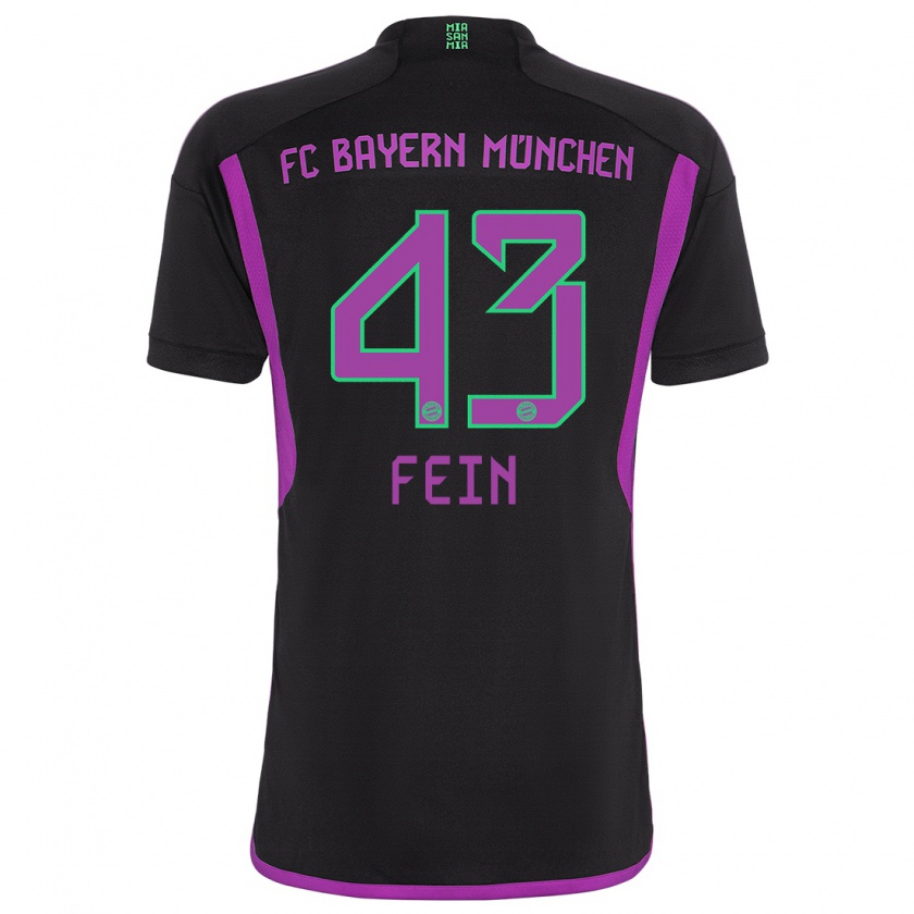Kandiny Niño Camiseta Adrian Fein #43 Negro 2ª Equipación 2023/24 La Camisa Chile