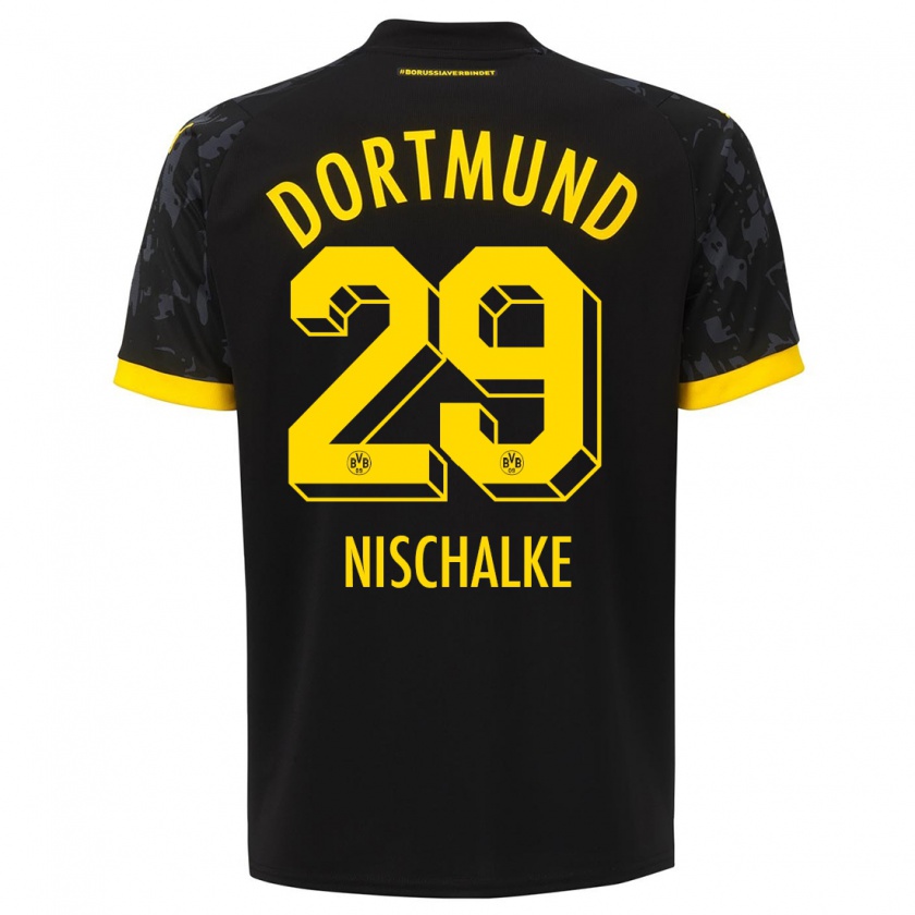 Kandiny Niño Camiseta Jermain Nischalke #29 Negro 2ª Equipación 2023/24 La Camisa Chile