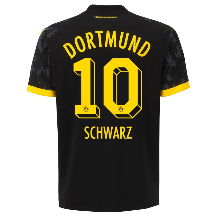 Kandiny Niño Camiseta Oskar Schwarz #10 Negro 2ª Equipación 2023/24 La Camisa Chile