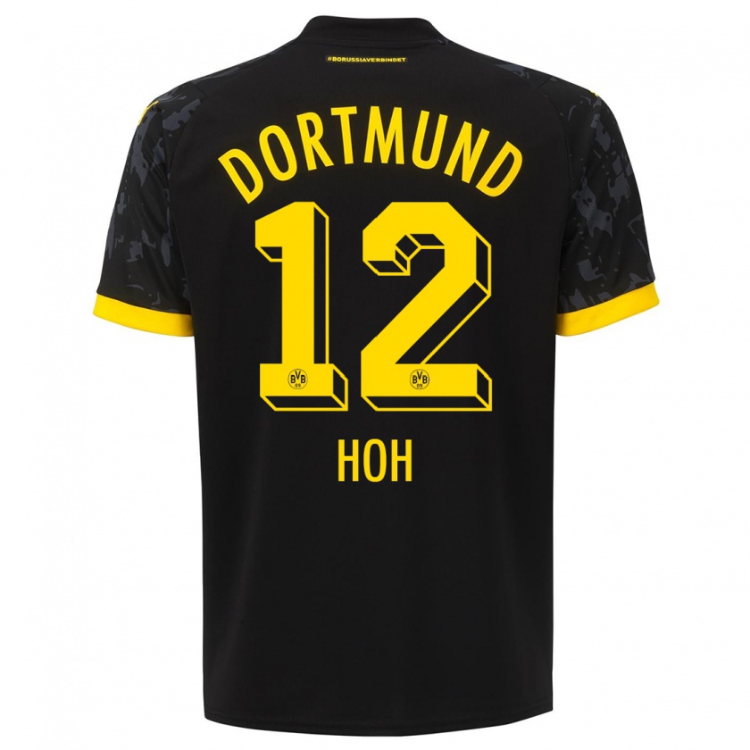 Kandiny Niño Camiseta Hendrik Hoh #12 Negro 2ª Equipación 2023/24 La Camisa Chile